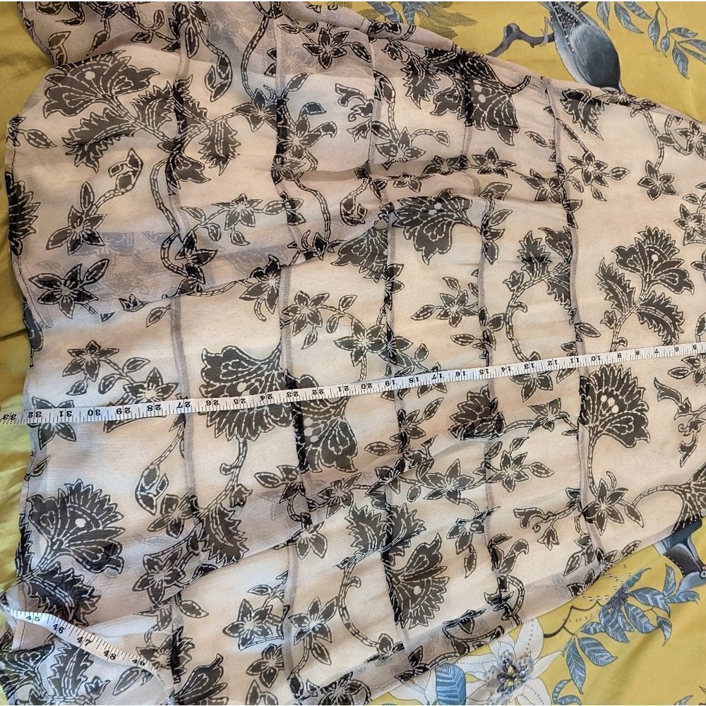 Sofia Michelle size 12 silk chiffon floral skirt beaded waist side zip euc - Picture 4 of 8